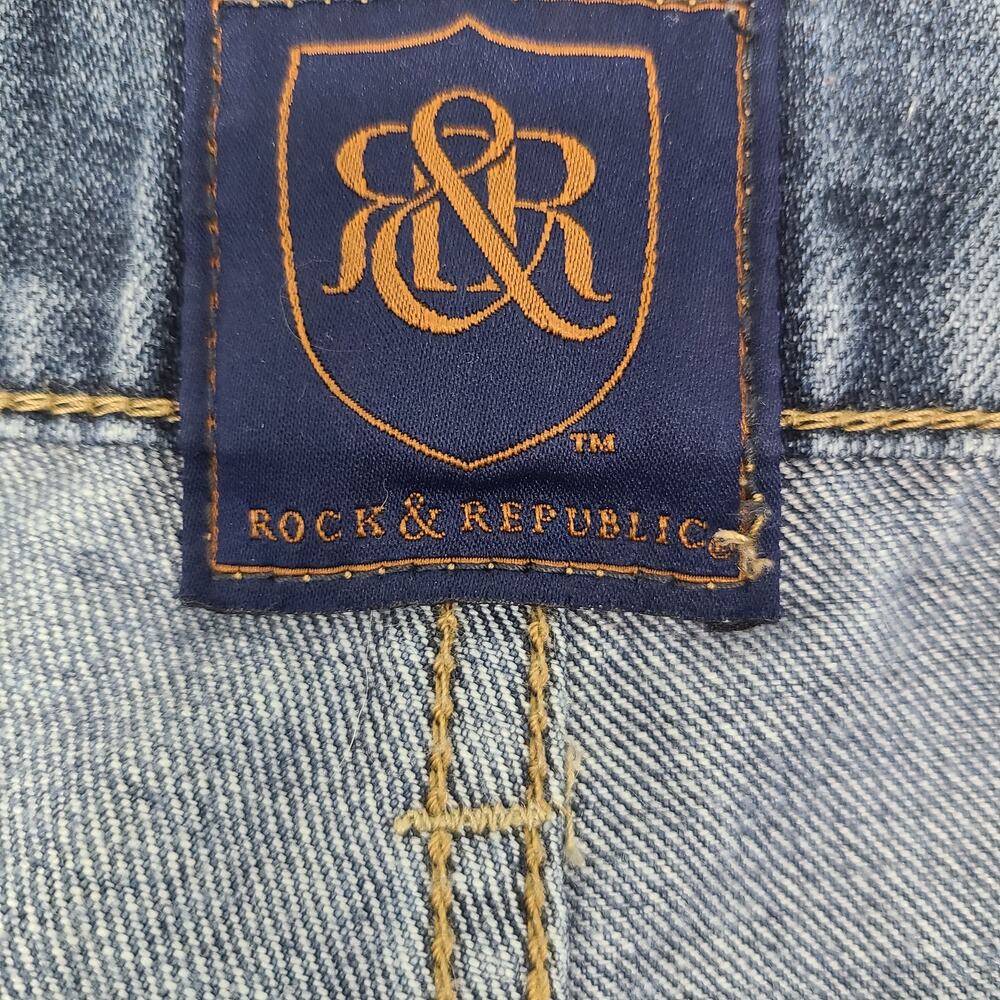 Rock & Republic Neil Jeans Men's 38 x 30 blue denim Relaxed Straight Leg Y2K - Picture 9 of 14